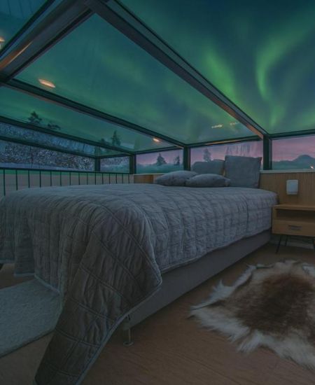 Lasi-iglu mökki Levi